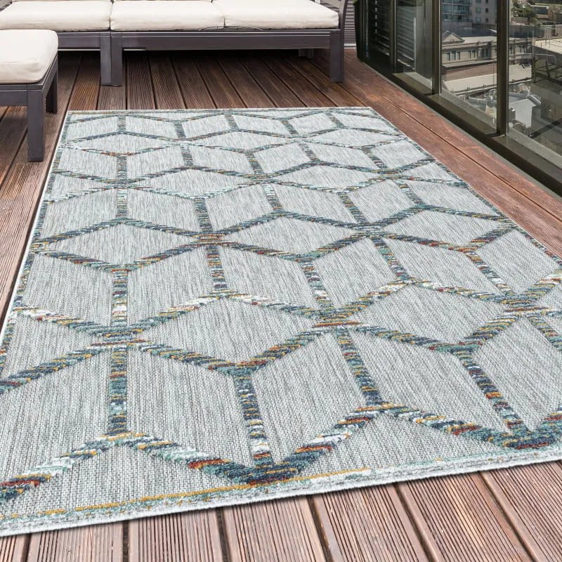 Dywan zewnętrzny Modena Romby multikolor 80 cm x 150 cm