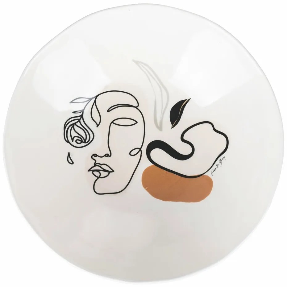 Ceramiczna misa sałatkowa VDE Tivoli 1996 Face to Grey, ø 31,5 cm