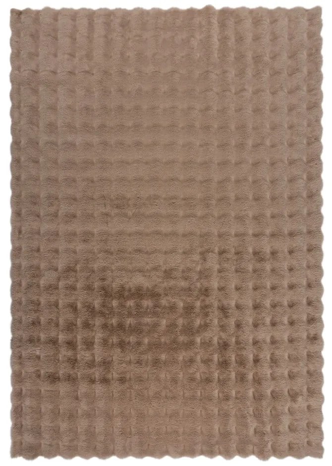 Brązowa syntetyczna skóra 120x170 cm Waffle Faux Fur – Flair Rugs