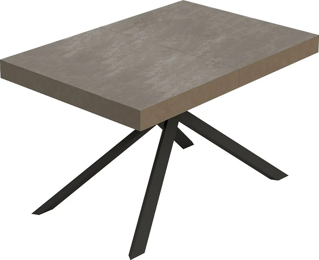 Stół rozkładany Niket w kolorze gołębiej szarości 120/224x90 cm z nogami w kolorze antracytowym