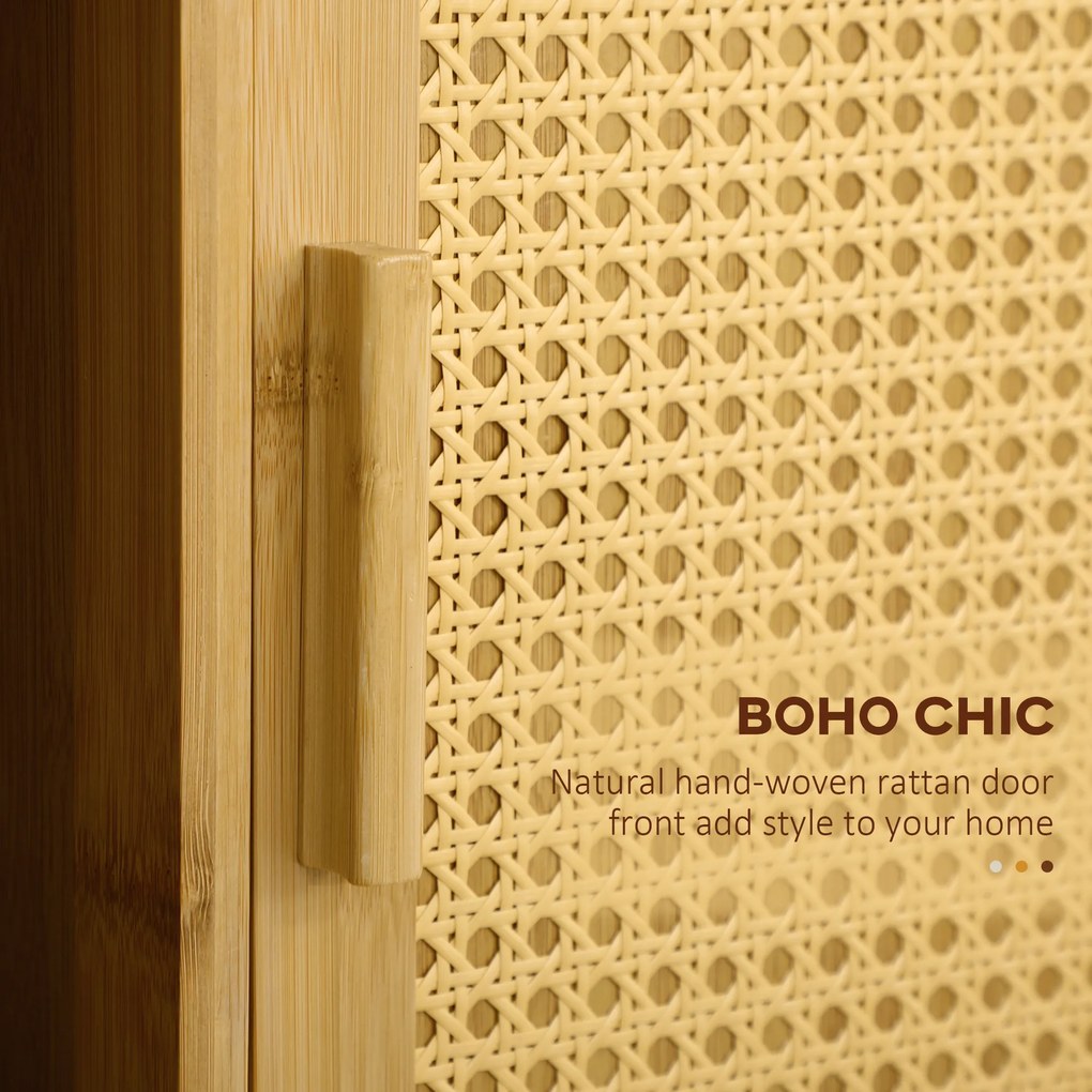 HOMCOM Wózek kuchenny z szufladą szafką półkami uchwytem na ręcznik Drewno naturalne Wielofunkcyjny | Aosom PL