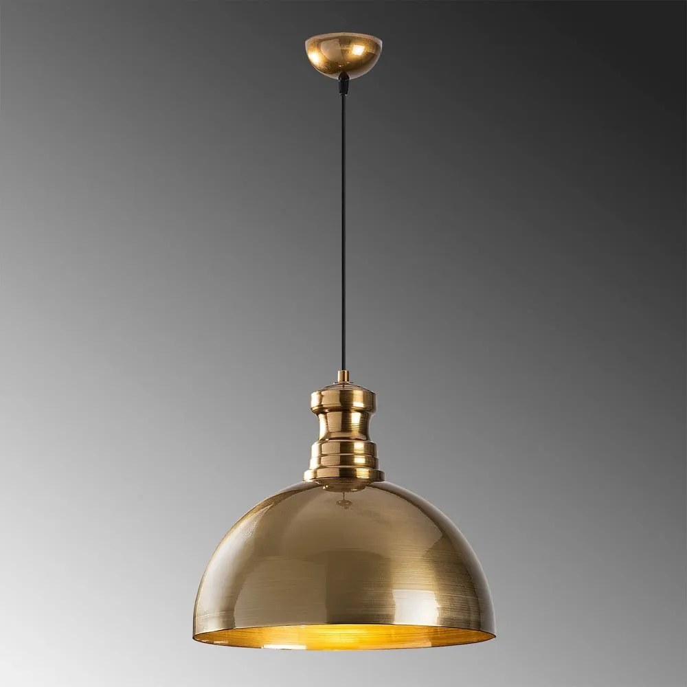 Lampa wisząca w kolorze złota z metalowym kloszem ø 40 cm Vamp – Opviq lights