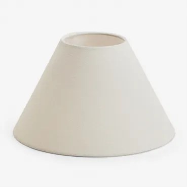 Ekran Do Lampy Z Lnu Menorca Biała & Ø20 Cm - Sklum