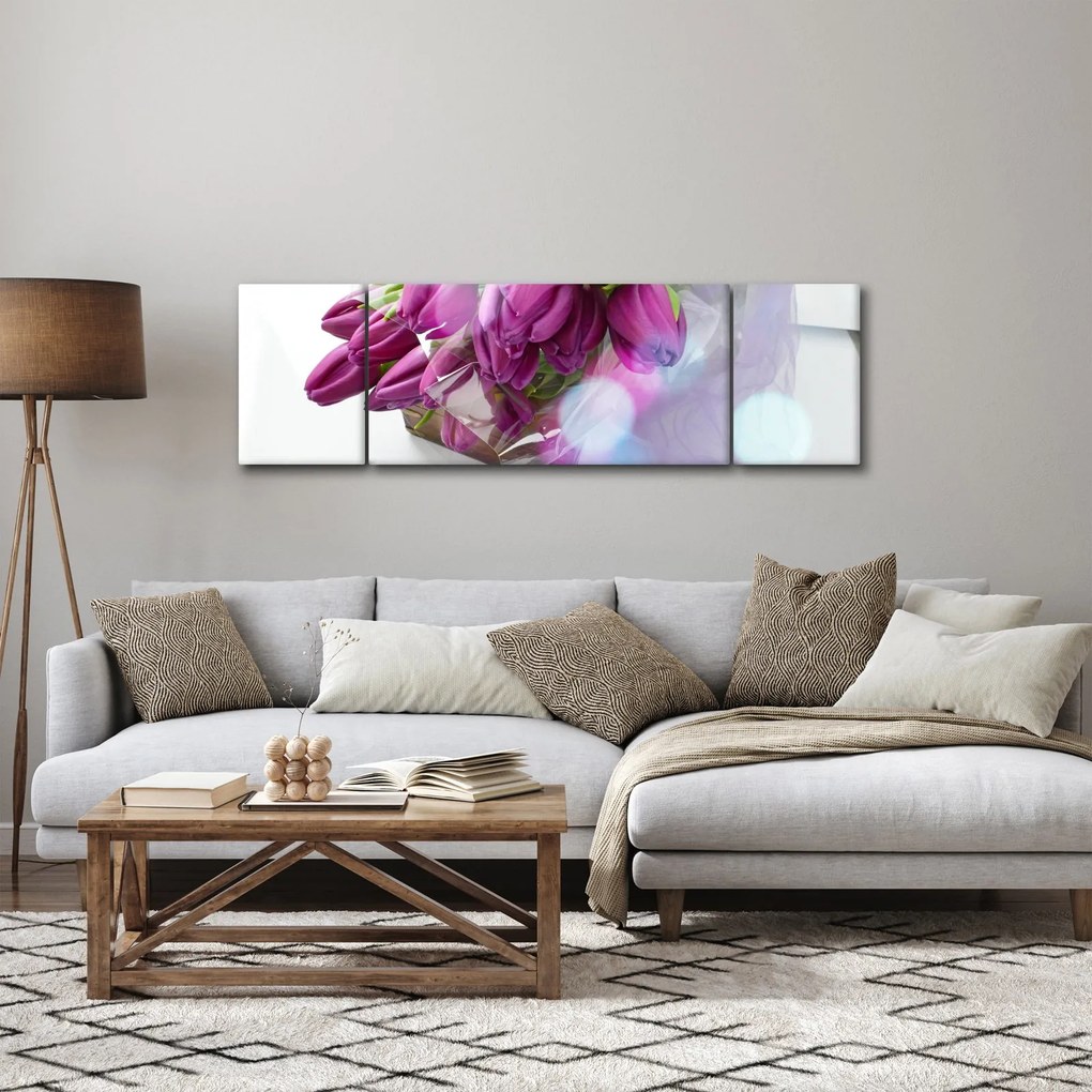 Obraz - bukiet tulipanów (170x50 cm)