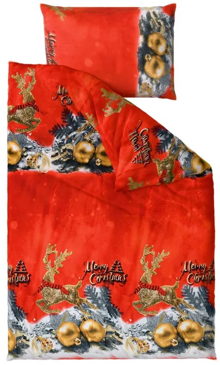 PrzytulneMieszkanie.pl PrzytulneMieszkanie.pl Pościel z mikropluszu HOLLY NIGHT, czerwona Rozmiar pościeli: 70 x 90 cm | 140 x 200 cm