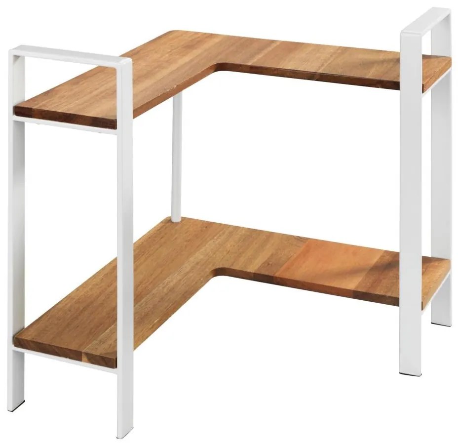 WENKO 53025100 - Półka LOUISA 30x33 cm biała/brązowa