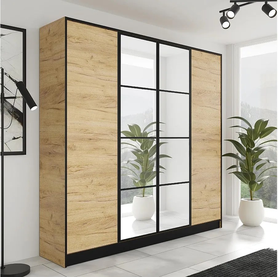 Szafa EDEN 4D M1 Dąb Craft Złoty