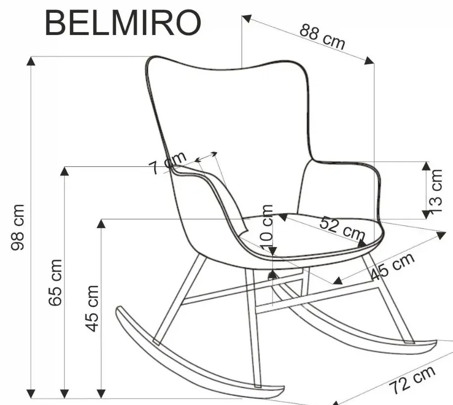 Fotel bujany BELMIRO oliwkowy HALMAR