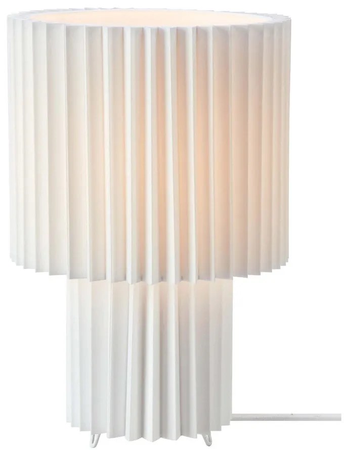 Biała lampa stołowa z tekstylnym kloszem (wysokość 32 cm) Catis – Markslöjd