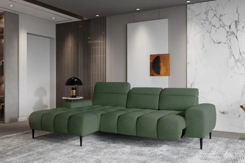 Narożnik GIANO S układ L Lewostronny z elektryczną regulacją siedziska w ktaninie AUSTIN 13 WERSAL