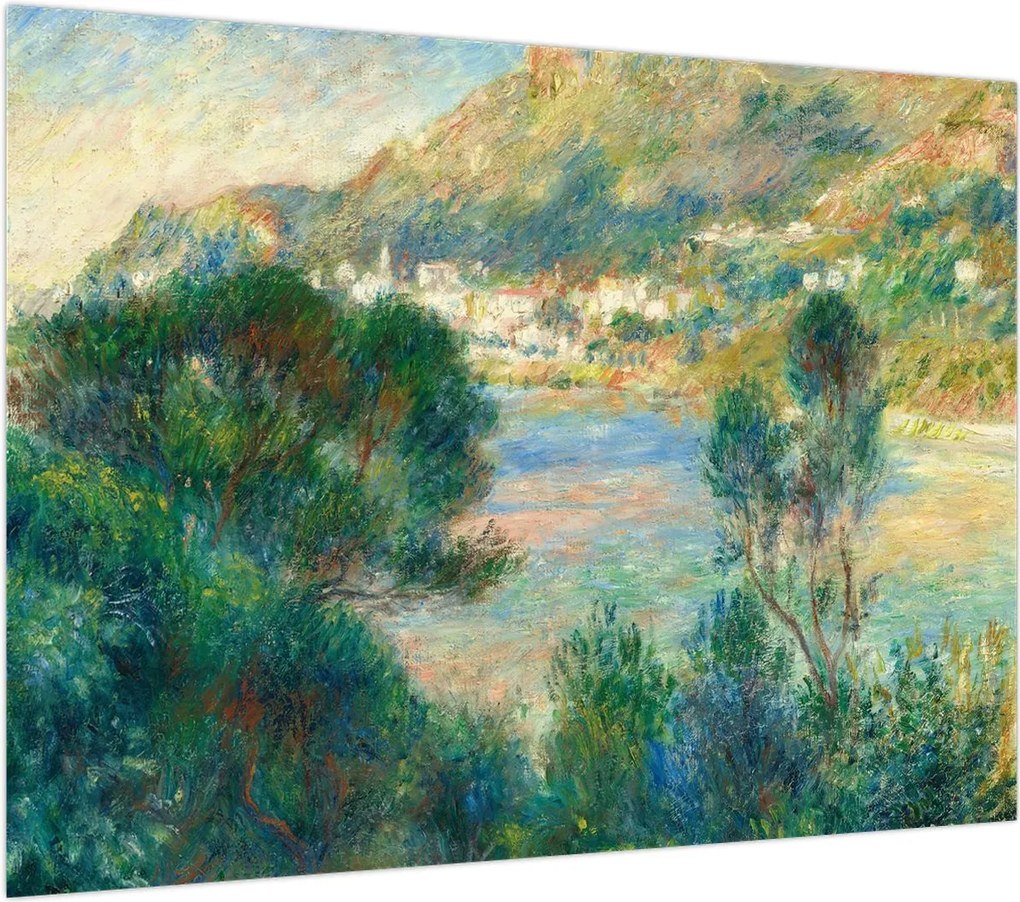 Obraz na szkle - Auguste Renoir, View of Monte Carlo from Cap Martin, reprodukcje (70x50 cm)