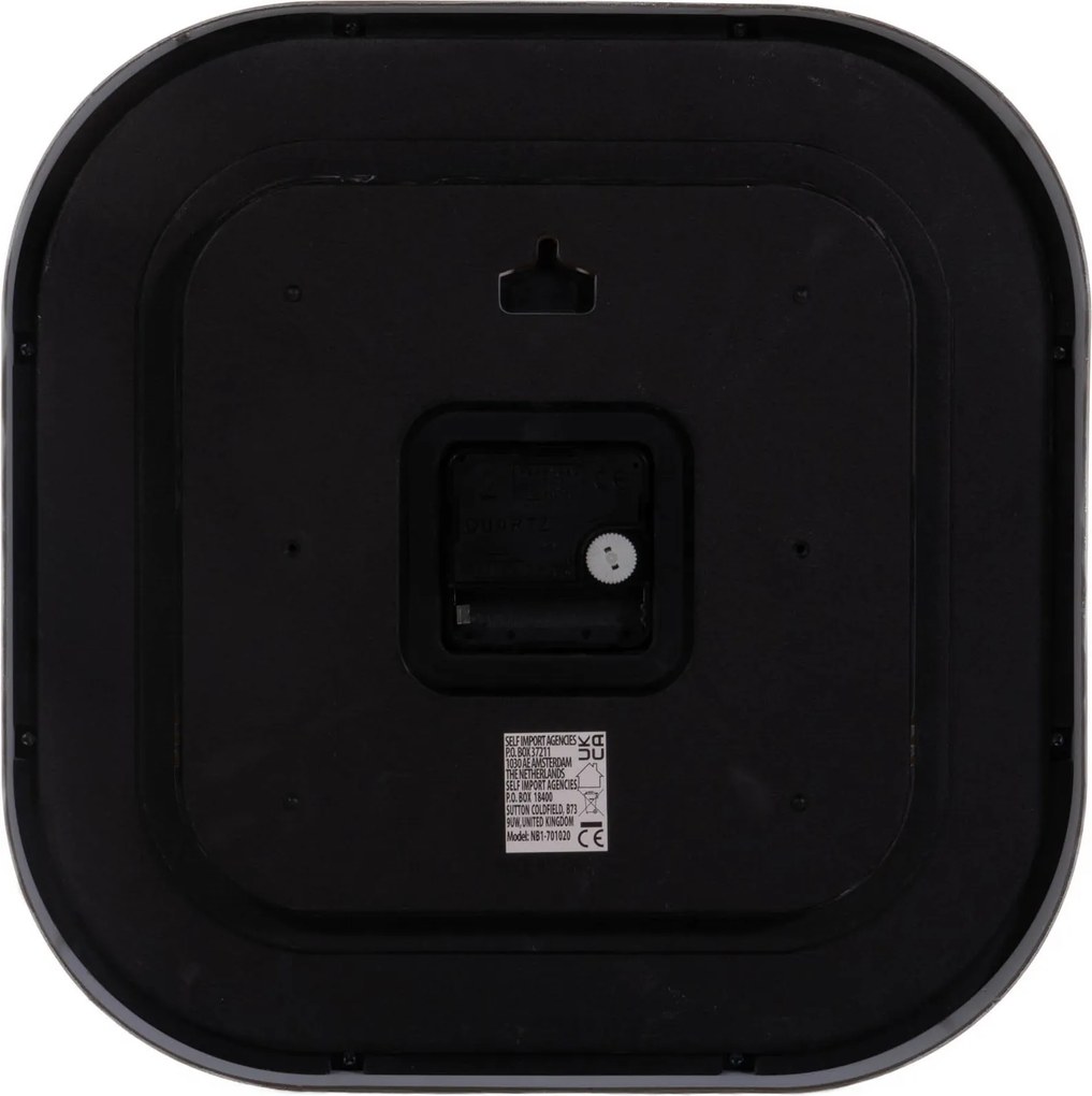 Zegar z ramką z imitacji drewna