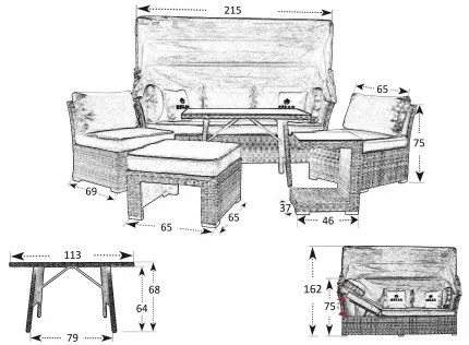 RELAX SMART SET - zestaw sof ogrodowych