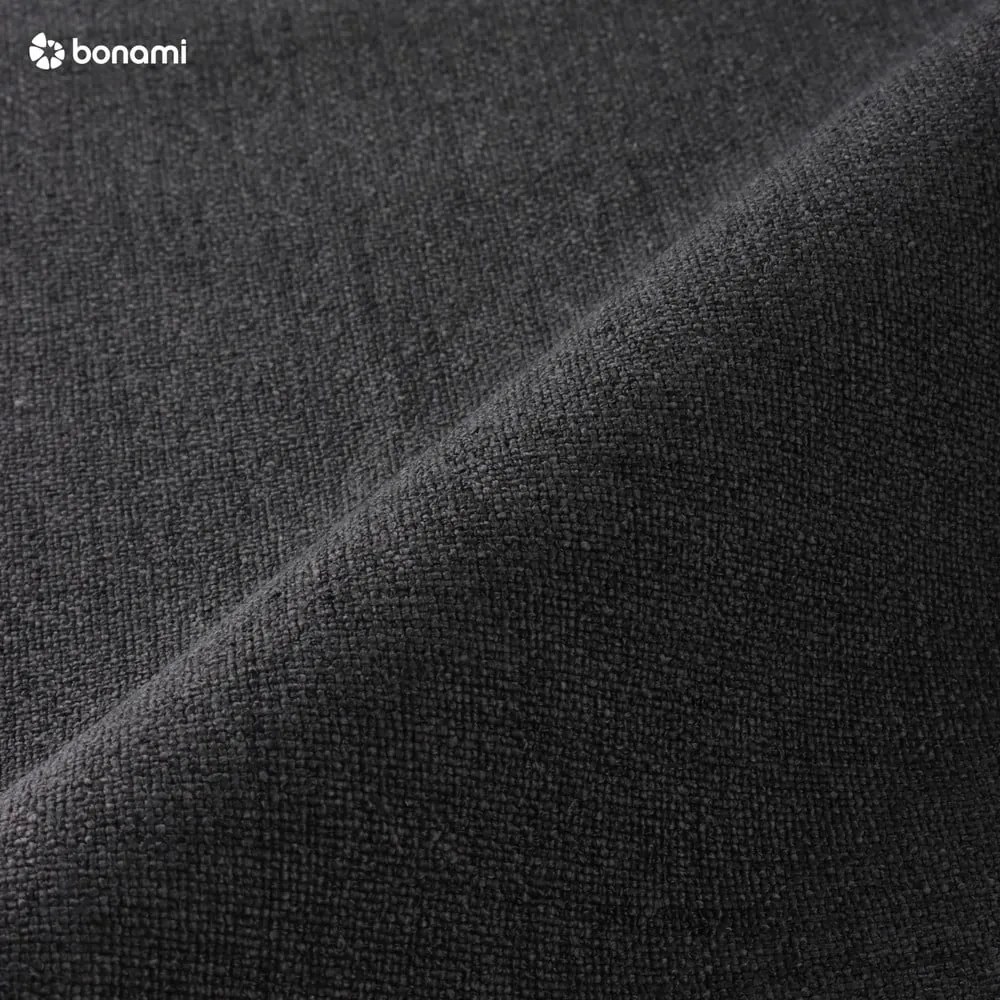 Antracytowe tapicerowane łóżko dwuosobowe ze schowkiem ze stelażem 140x200 cm Mattis – Meise Möbel