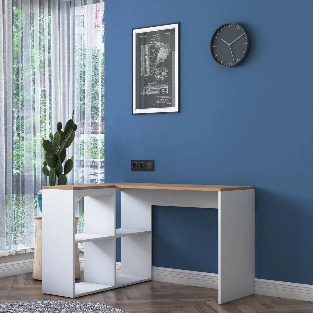 Biurko Haril Oak and White