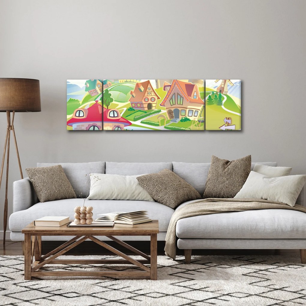 Obraz - Kolorowe miasteczko (170x50 cm)