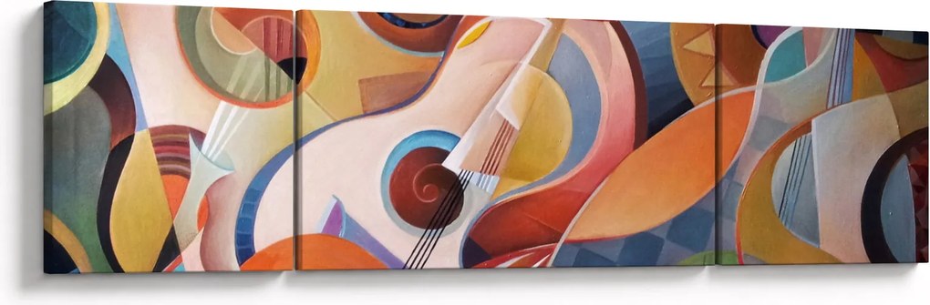 Obraz - Muzyczny abstrakt (170x50 cm)