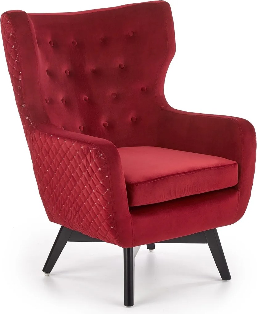 Tapicerowany fotel w stylu glamour Marvel