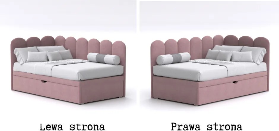 Łóżko dziecięco-młodzieżowe JANE z dodatkową powierzchnią spania - 80x200