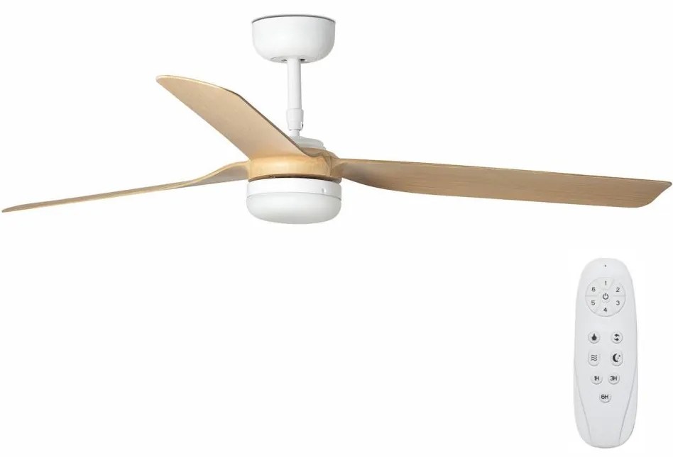 FARO 33816-20 - LED wentylator sufitowy PUNT LED/18W/230V Wi-Fi beżowy/biały + pilot zdalnego sterowania