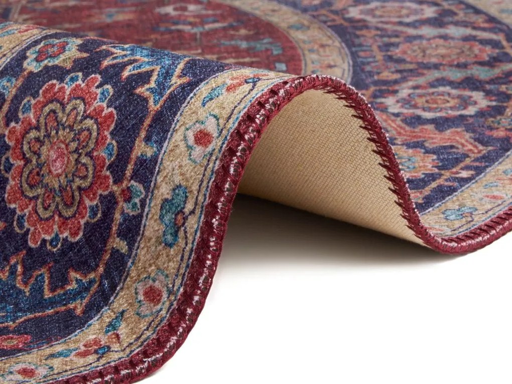 Dywan klasyczny orientalny Asmar śliwkowo-czerwony koło 160 cm x 160 cm