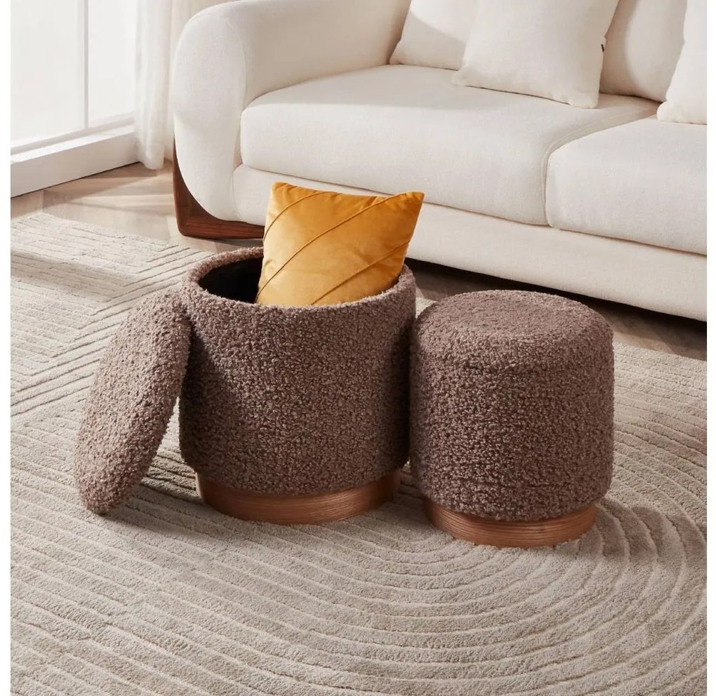 Eglo 424141 - ZESTAW 2x Taboret MASHIKE śr. 31,5/38,5 cm brązowy