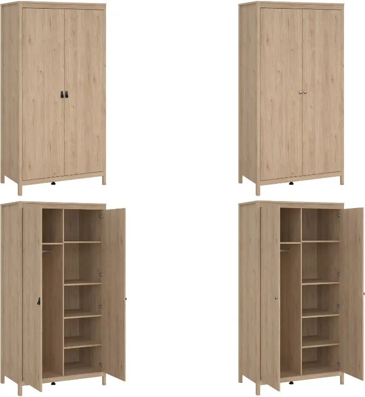 Dwudrzwiowa szafa ubraniowa Madrid 2D, jackson hickory
