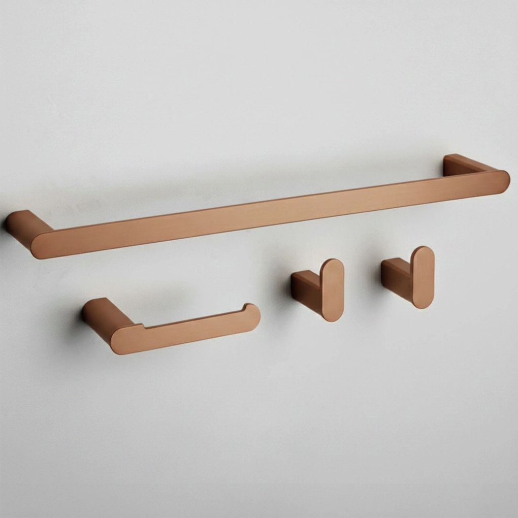 Zestaw akcesoriów łazienkowych Mati Miedź Szczotkowana 4 elementy