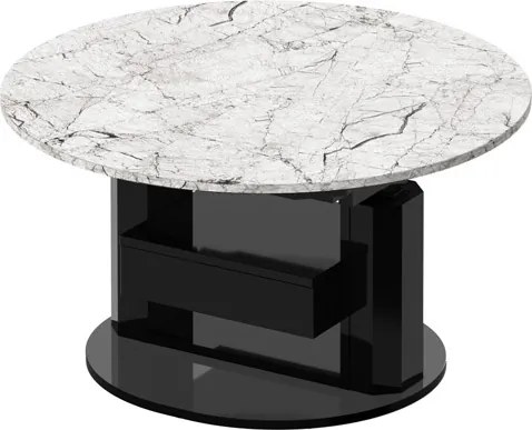 Regulowany ławostół z szufladą Primo Max imitacja marmuru połysk