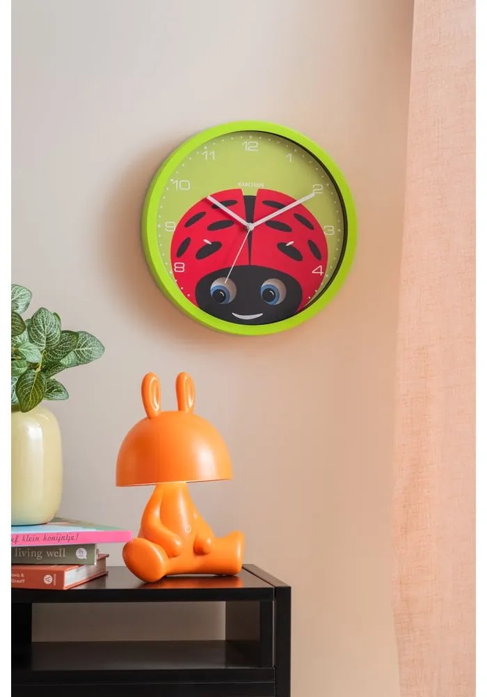 Zegar dziecięcy ø 31 cm Peekaboo Ladybug – Karlsson