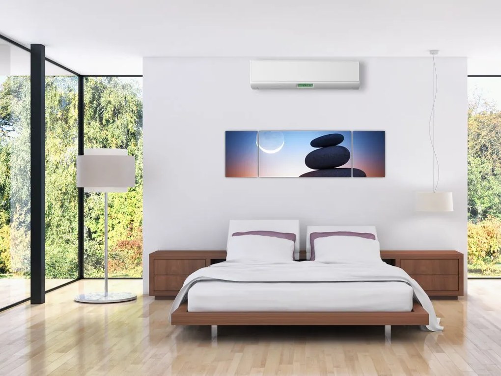 Obraz ułożonych kamieni jeden na drugim (170x50 cm)