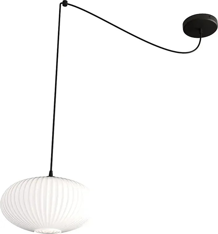 Nowoczesna lampa wisząca pająk z mlecznym kloszem - D169 B5-S43