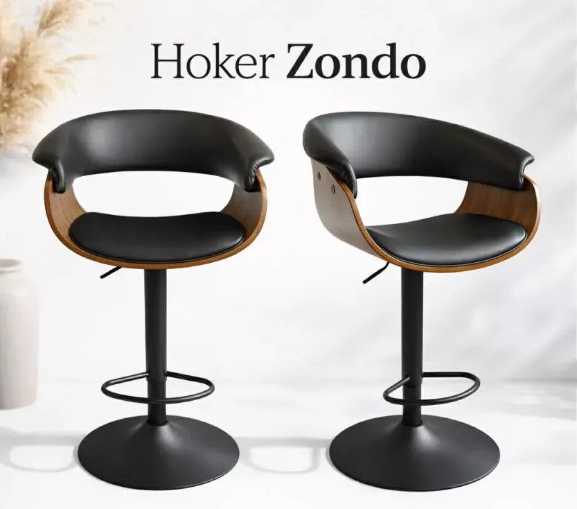 Zondo – hoker obrotowy 360° z ekoskórą i regulacją wysokości