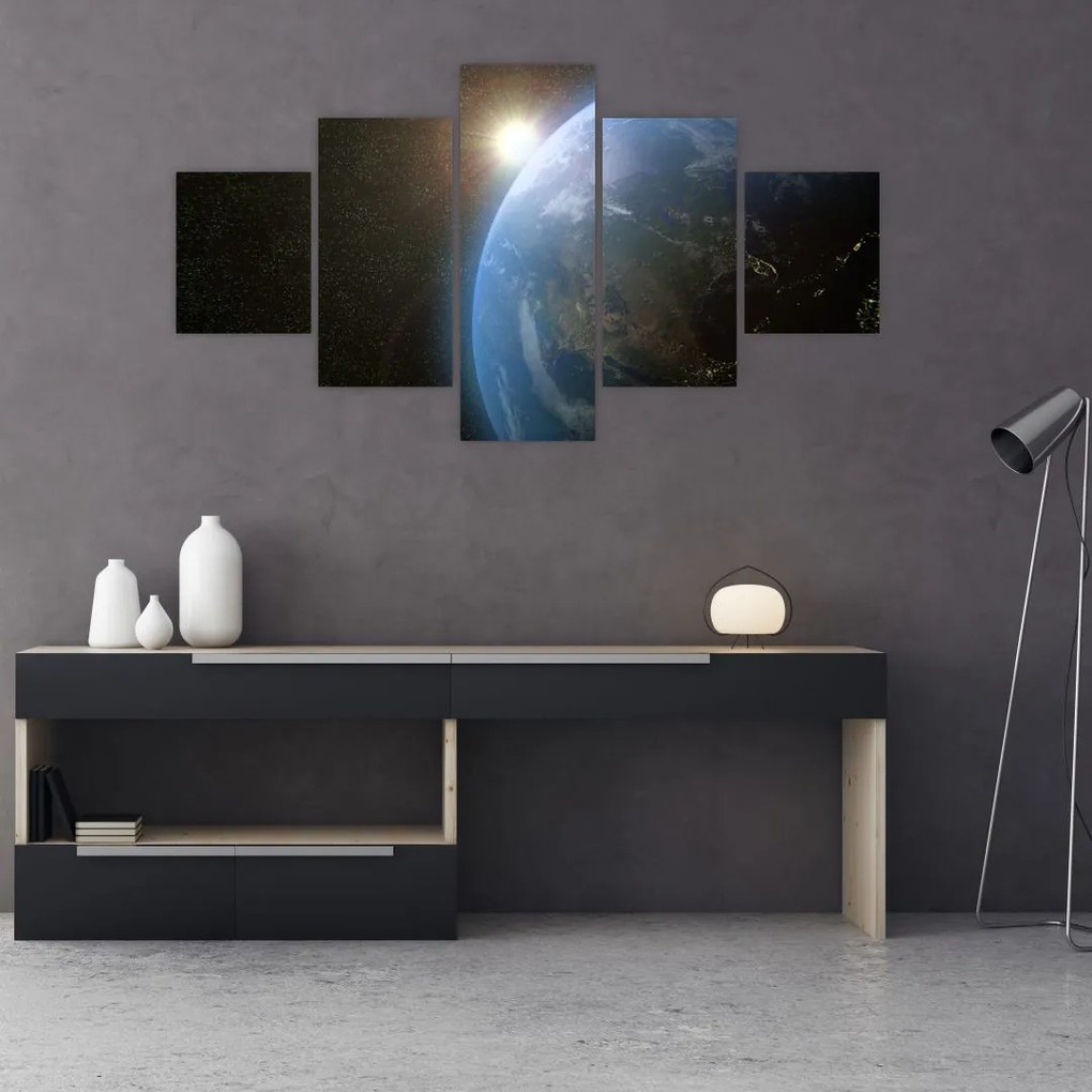 Obraz Ziemi z kosmosu (125x70 cm)