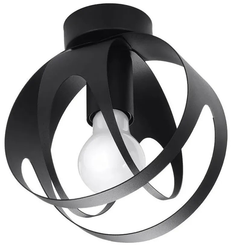 Czarna industrialna lampa sufitowa - A192-Fira