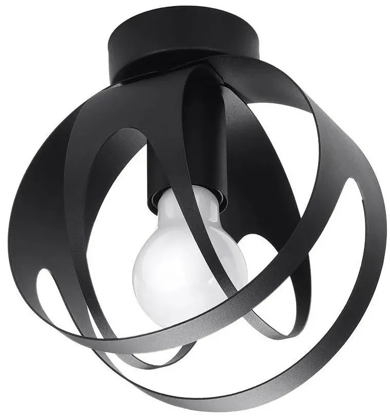 Industrialna czarna lampa sufitowa Z6-E40