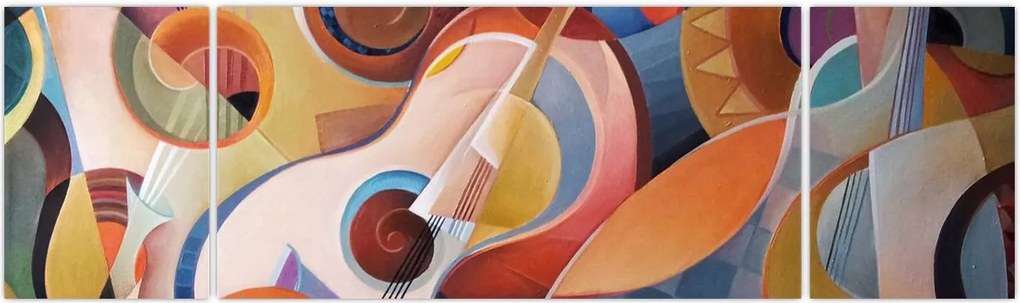 Obraz - Muzyczny abstrakt (170x50 cm)
