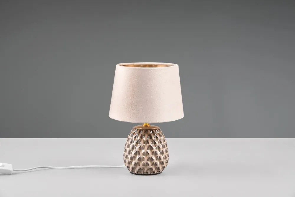 Beżowa lampa stołowa (wys. 27 cm) Ariana – Reality