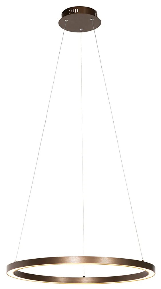 Lampa wisząca brązowa 60 cm w tym LED 3-stopniowy ściemniacz - GirelloDesignerski Oswietlenie wewnetrzne