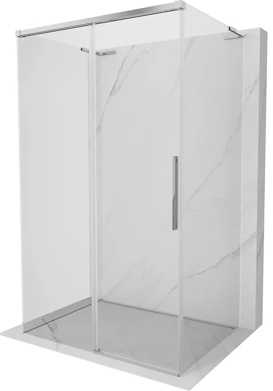 Mexen Rox-3S L kabina prysznicowa 3-ścienna rozsuwana 150 x 70 cm, transparent, chrom - 8C2L-150-070-01-00-3S