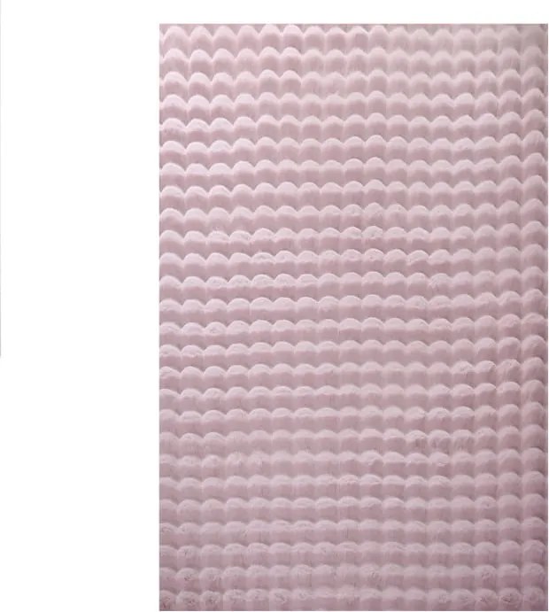 Dywan pluszowy Ambiance 3D różowy 80 cm x 250 cm