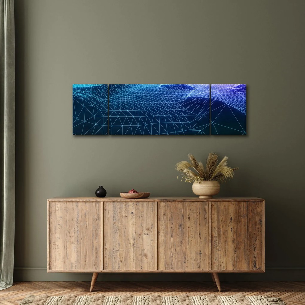 Obraz - Góry w modelu komputerowym (170x50 cm)