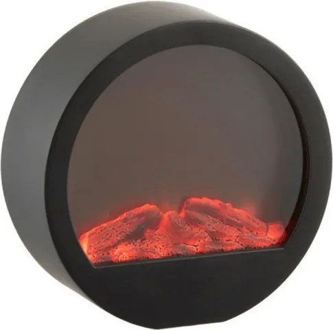 Dekoracja LED okrągły kominek COZY WARM 35x34,5 cm, czarny.