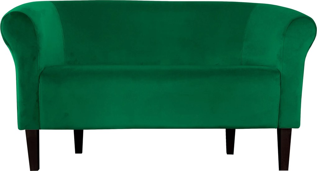 Sofa Milo tkanina Welur wygodna sofa tapicerowana do salonu i poczekalni : Kolor nogi - Venge, Kolor tkaniny - VELVET - MG25, Typ tkaniny - Velvet, Wysokość nogi - 20 cm