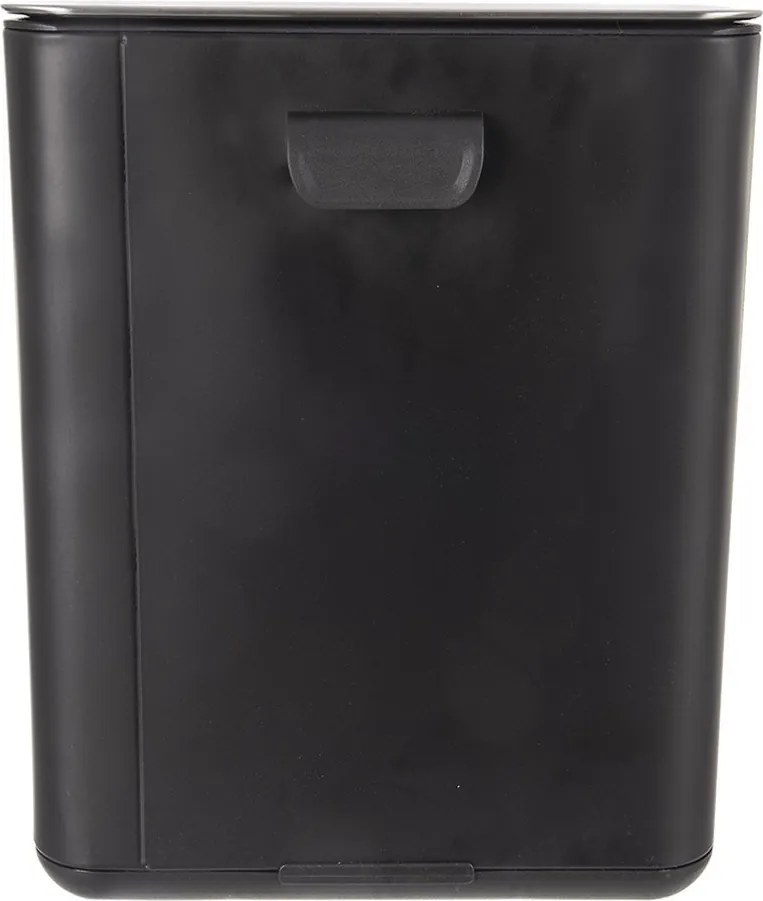 Czarny kosz na śmieci z pedałem ze stali nierdzewnej 20 l Black – Orion