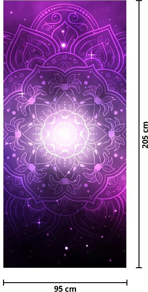Fototapeta na drzwi - Fioletowa abstrakcja (95x205cm)