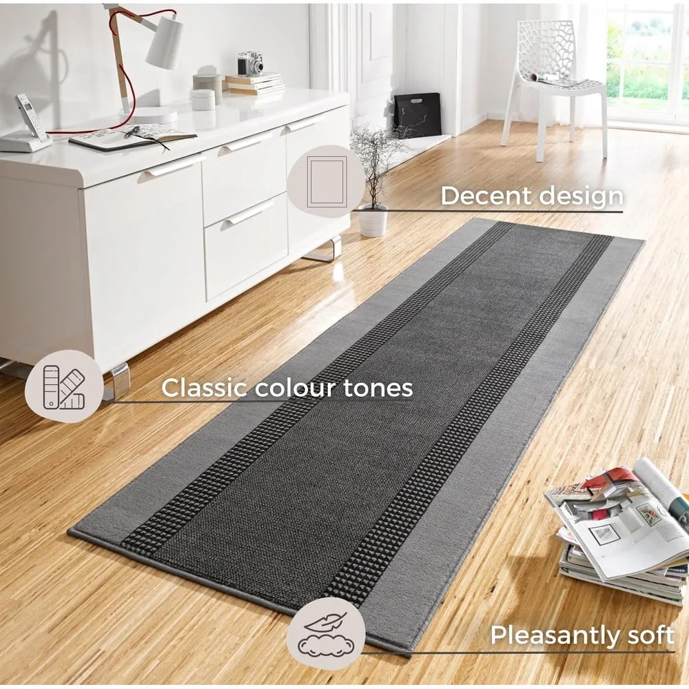 Szary chodnik Hanse Home Basic, 80x200 cm