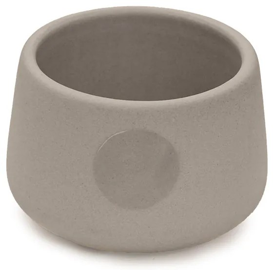 Jasnoszary kamionkowy świecznik LIGHT GRAY