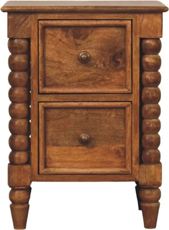 Artisan Furniture Lite drewno Szafka Nocna Barley Twist z 2 Szufladami