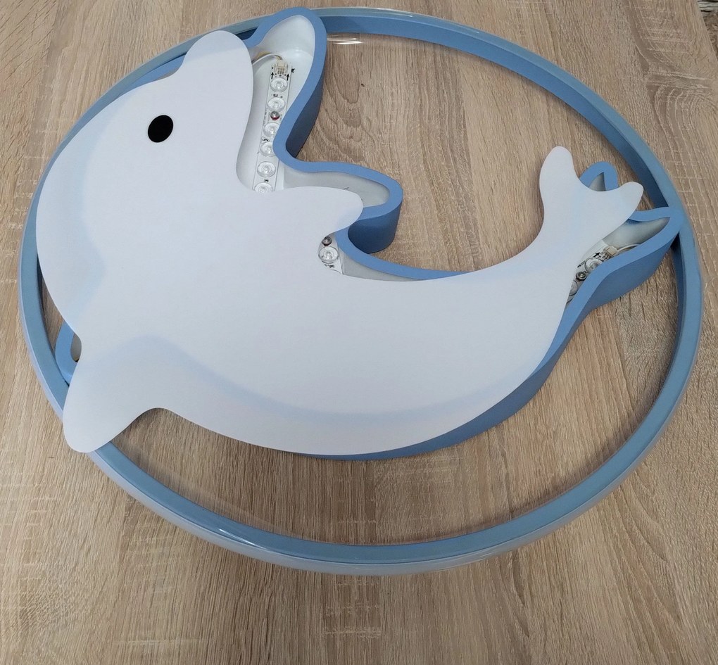 Plafon lampa LED sufitowa AT90-DELFIN NIEBIESKI